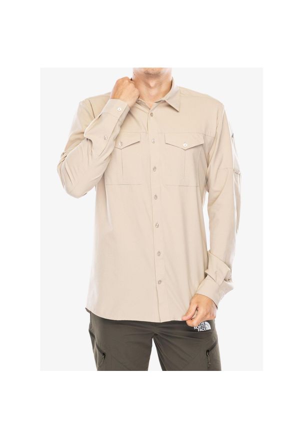 Koszula turystyczna męska Vaude Rosemoor LS Shirt II. Kolor: beżowy