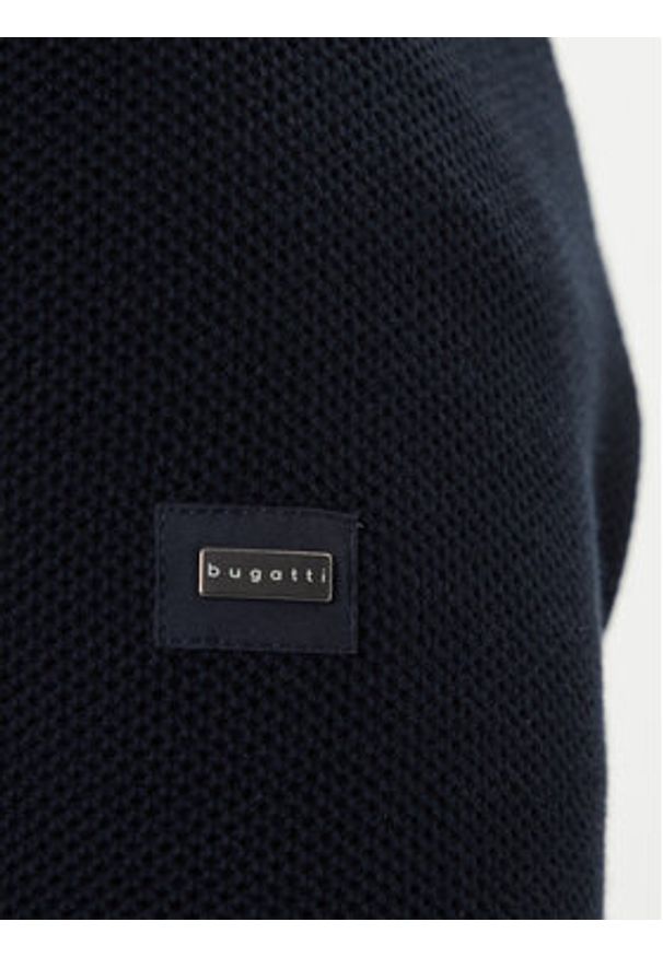 Bugatti Bluza 7600-85545D Granatowy Regular Fit. Kolor: niebieski. Materiał: bawełna