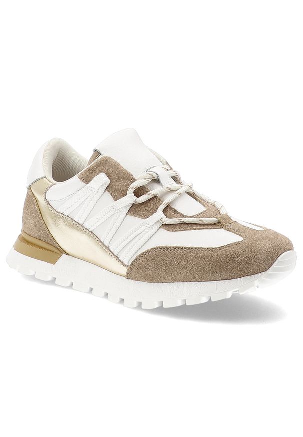 Białe Sneakersy Artiker Wygodne Sportowe Obuwie Damskie. Okazja: na co dzień. Kolor: biały. Materiał: materiał, zamsz, skóra. Szerokość cholewki: normalna