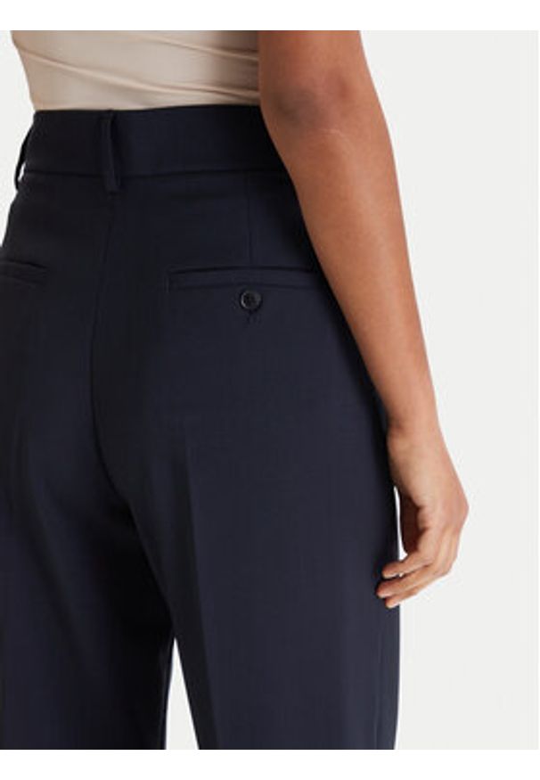 Weekend Max Mara Spodnie palazzo Visivo 2615131041 Granatowy Relaxed Fit. Kolor: niebieski. Materiał: wełna