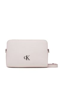 Calvin Klein Jeans Torebka Minimal Monogram Ew Camera Bag LV04K3162G Écru. Materiał: skórzane