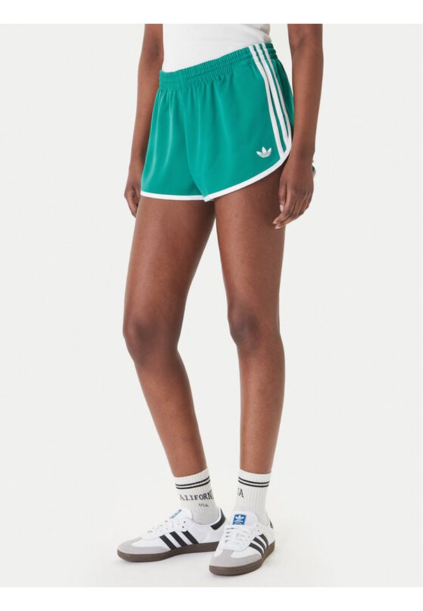 Adidas - adidas Szorty sportowe 3-Stripes Sprinter KD3717 Zielony Regular Fit. Kolor: zielony. Materiał: syntetyk