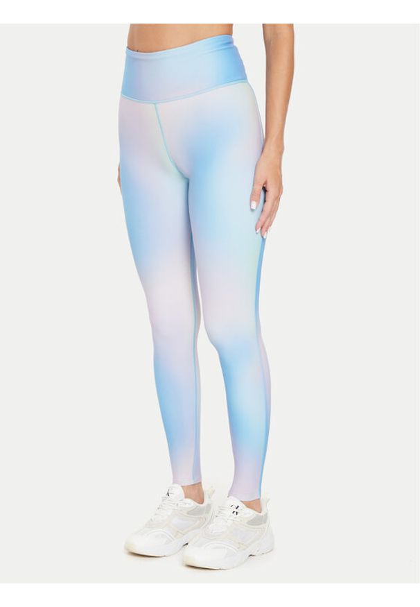 Reebok Legginsy Lux Bold ACP Tight 100075368 Niebieski Slim Fit. Kolor: niebieski. Materiał: syntetyk