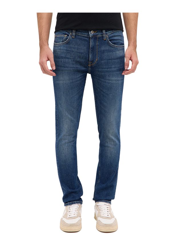 Męskie Spodnie Jeansowe Mustang Style Frisco Skinny Denim Blue 1016307 5000 883
