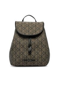 Calvin Klein Plecak Emblem Aop Jacquard Backpack LV04F3536G Brązowy. Kolor: brązowy. Materiał: materiał #5