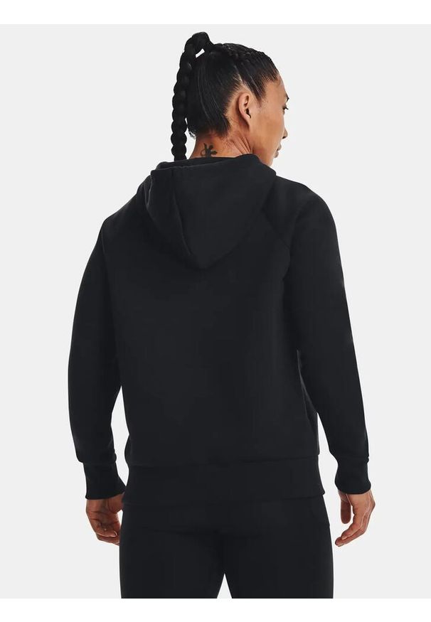 Under Armour - Bluza fitness damska UNDER ARMOUR Rival Fleece z kapturem. Typ kołnierza: kaptur. Kolor: czarny. Sport: fitness