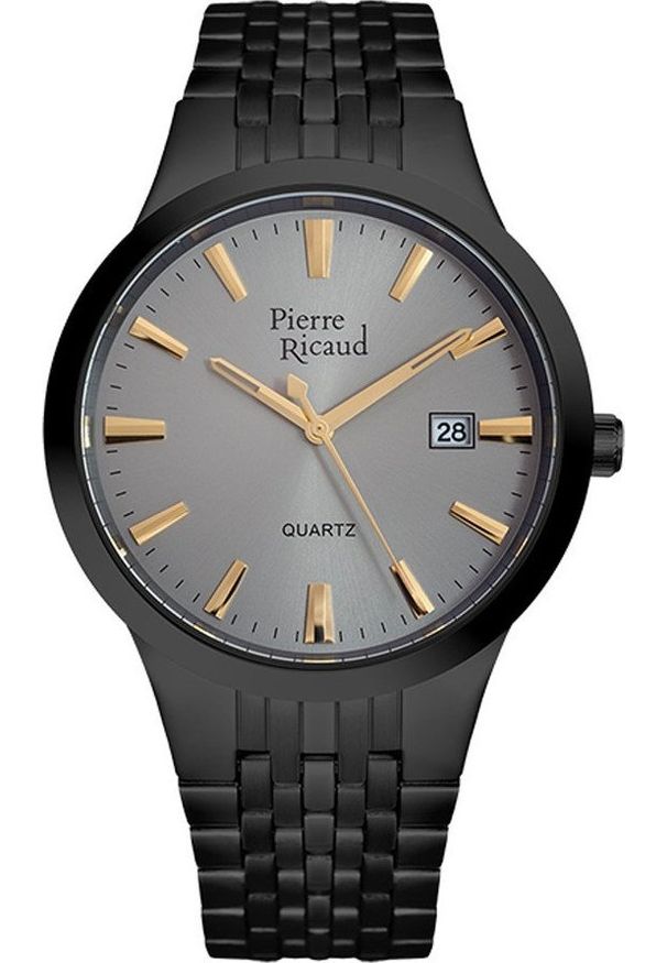 Zegarek Pierre Ricaud Zegarek męski Pierre Ricaud P97226.B117Q czarny. Kolor: czarny