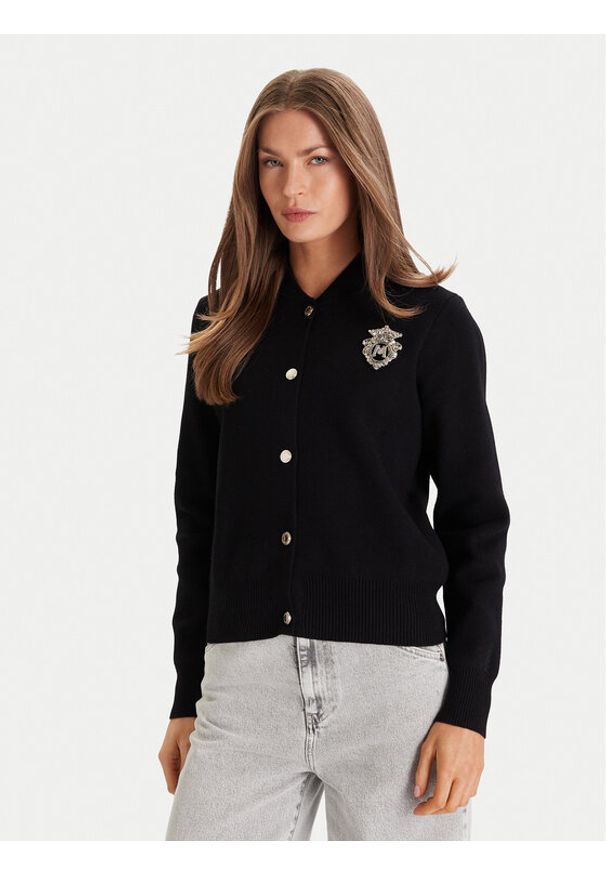 Morgan Kardigan 252-MTEDDY Czarny Regular Fit. Kolor: czarny. Materiał: wiskoza, syntetyk