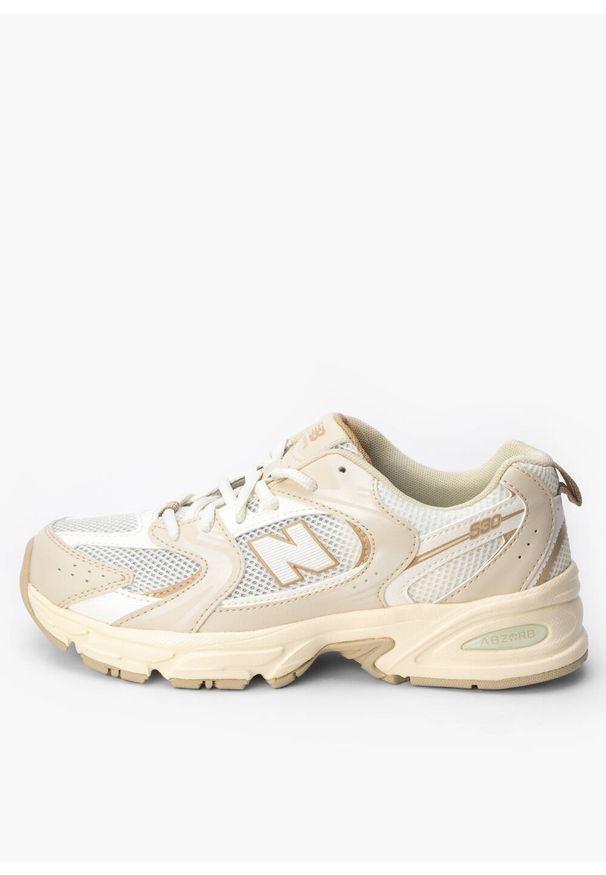 New Balance - Sneakersy damskie NEW BALANCE 530 GR530AA. Kolor: beżowy. Materiał: materiał, jeans, guma