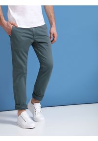 TOP SECRET - Spodnie długie męskie. Kolor: zielony. Materiał: bawełna. Długość: długie. Sezon: wiosna, lato. Styl: elegancki, sportowy #2