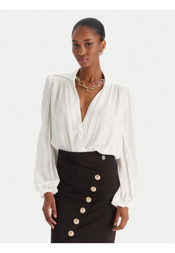 Babylon Body E00514 Biały Regular Fit. Kolor: biały. Materiał: wiskoza