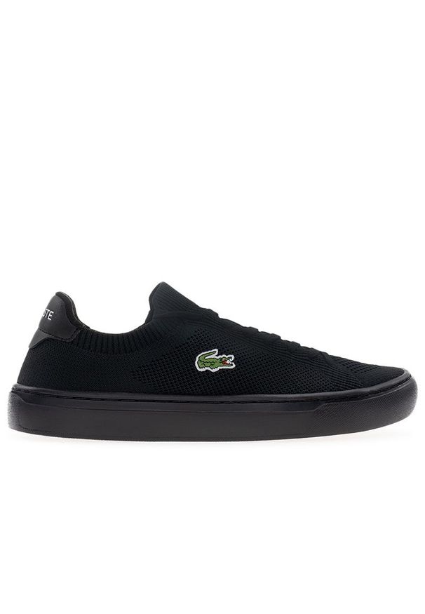 Buty męskie Lacoste La Piquee 749CMA0004-02H - czarne. Okazja: na co dzień. Zapięcie: sznurówki. Kolor: czarny. Materiał: guma. Szerokość cholewki: normalna. Sezon: lato