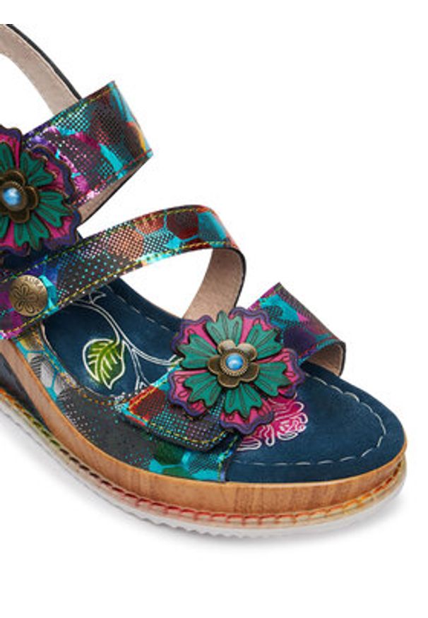 Laura Vita Sandały Ballon 22 Kolorowy. Materiał: skóra. Wzór: kolorowy