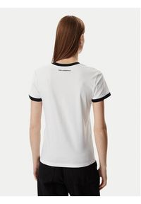 Karl Lagerfeld - KARL LAGERFELD T-Shirt B2W17021 Biały Slim Fit. Typ kołnierza: dekolt w karo. Kolor: biały. Materiał: bawełna #5