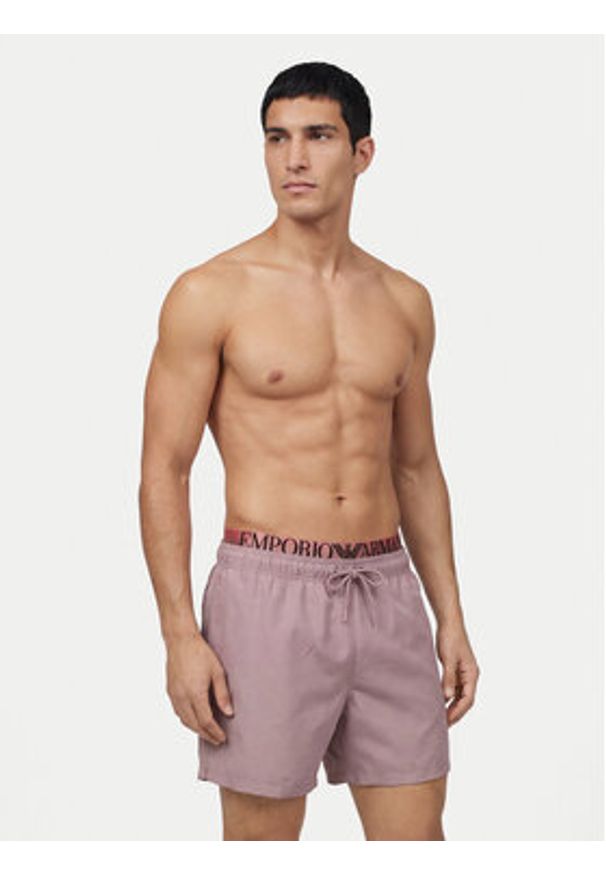 Emporio Armani Szorty kąpielowe EM000686 AF20432 UA269 Różowy. Kolor: różowy. Materiał: syntetyk