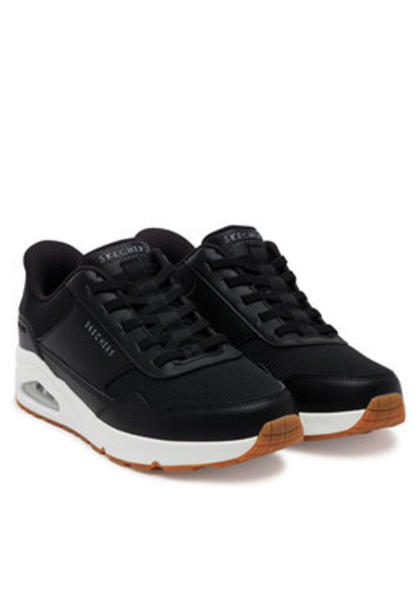 skechers - Skechers Sneakersy Uno-Banksia 183022/BLK Czarny. Kolor: czarny. Materiał: skóra