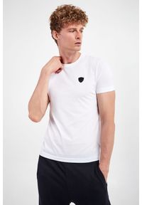 EA7 Emporio Armani - T-shirt EA7 EMPORIO ARMANI. Materiał: bawełna. Długość rękawa: krótki rękaw. Długość: krótkie. Wzór: aplikacja