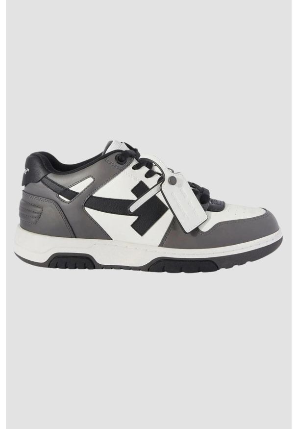 OFF-WHITE Szare sneakersy Out Of Office Calf Leather, Rozmiar 43,5. Kolor: szary