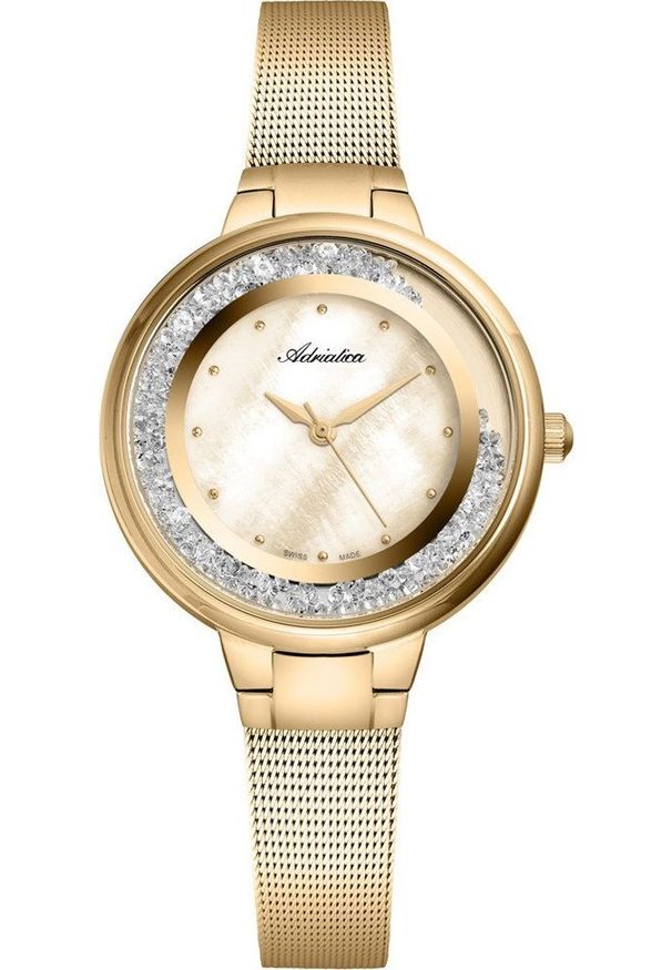 Zegarek Adriatica Zegarek damski Adriatica A3720.114SQZ złoty. Kolor: złoty