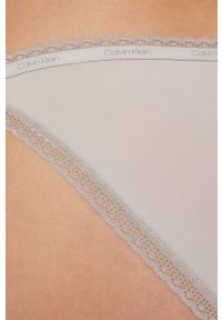 Calvin Klein Underwear figi (3-pack) kolor beżowy. Kolor: beżowy. Materiał: materiał, dzianina. Wzór: gładki #7