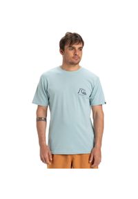 Quiksilver - Koszulka z krótkim rękawem dla Mężczyzn EVO ORIGINAL Niebieski. Kolor: niebieski. Materiał: materiał, bawełna. Długość rękawa: krótki rękaw. Długość: krótkie