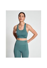 Stanik fitness cardio Hummel hmltif. Kolor: zielony, niebieski, wielokolorowy. Materiał: materiał. Sport: fitness
