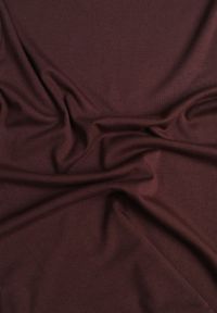 Renee - Brązowy Dopasowany T-shirt z Wiskozy z Dekoltem w Łódkę Vivianna. Typ kołnierza: dekolt w łódkę. Kolor: brązowy. Materiał: wiskoza #6