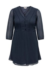 ONLY Carmakoma Sukienka 15286751 Niebieski Regular Fit. Kolor: niebieski. Materiał: syntetyk