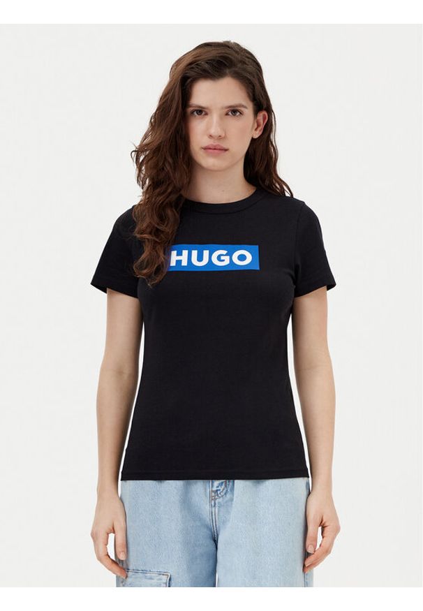 Hugo - HUGO T-Shirt Classic 50510772 Czarny Regular Fit. Kolor: czarny. Materiał: bawełna