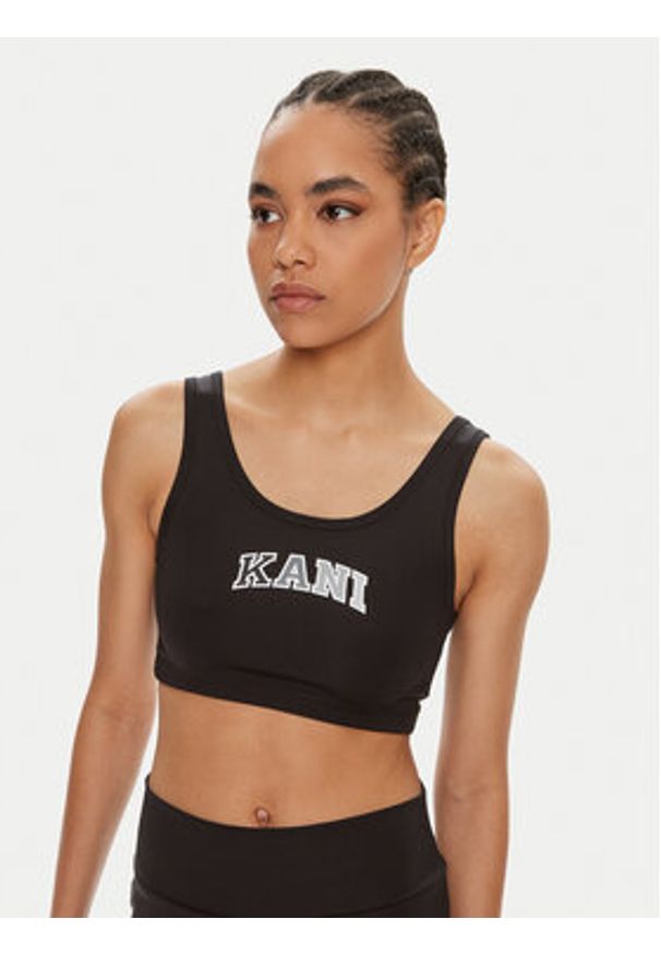 Karl Kani Top Small Serif 6131340 Czarny Slim Fit. Kolor: czarny. Materiał: syntetyk