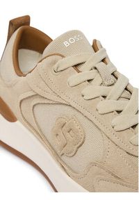 BOSS Sneakersy B Icon Runn 50563381 Beżowy. Kolor: beżowy. Materiał: skóra, zamsz #6