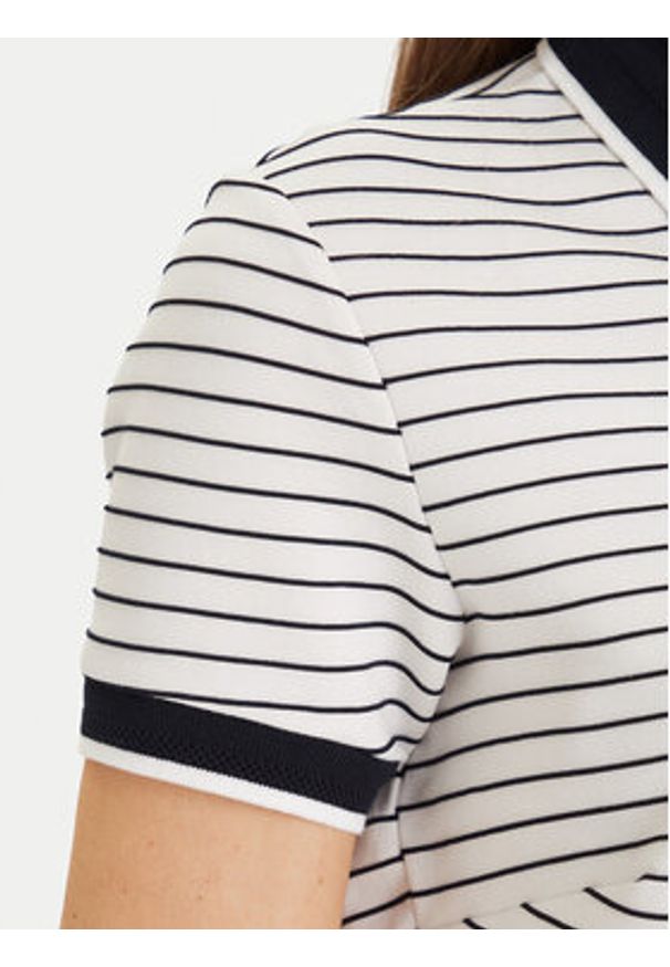 Guess Polo W6GP17 K2946 Biały Regular Fit. Typ kołnierza: polo. Kolor: biały. Materiał: wiskoza