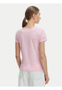 TOMMY HILFIGER - Tommy Hilfiger T-Shirt WW0WW48710 Różowy Slim Fit. Kolor: różowy. Materiał: bawełna #4