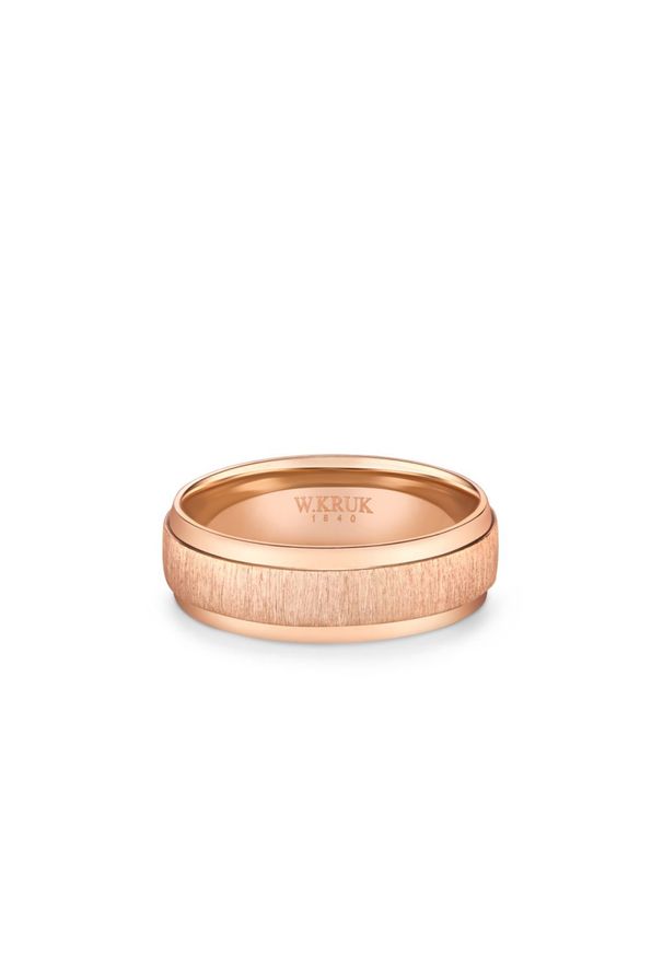 W.KRUK - Obrączka ślubna złota ASPETTA męska. Materiał: złote. Kolor: złoty. Wzór: gładki