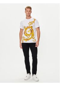 Versace Jeans Couture T-Shirt 76GAH6SW Biały Regular Fit. Kolor: biały. Materiał: bawełna