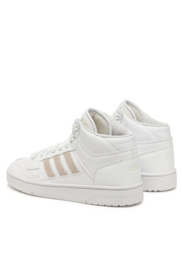 Adidas - adidas Buty do koszykówki Rapid Court Mid JR0190 Biały. Kolor: biały. Materiał: skóra. Sport: koszykówka