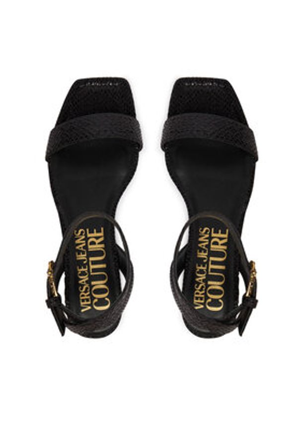 Versace Jeans Couture Sandały 80VA3S61 ZSS84 899 Czarny. Kolor: czarny. Materiał: skóra