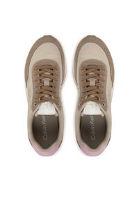 Calvin Klein Sneakersy Retro Runner Lace Up Nylon Mg YW0YW01990 Khaki. Kolor: brązowy. Materiał: materiał