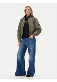 Guess Jeans Kurtka bomber W5RL81 WHAA2 Khaki Regular Fit. Kolor: brązowy. Materiał: syntetyk #5