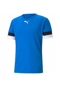 Puma - Męska Koszulka TeamRise. Kolor: niebieski. Sport: turystyka piesza