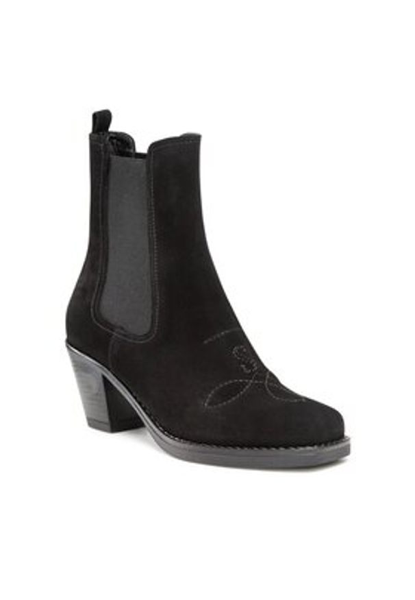 Simple Botki SL-36-02-000064 Czarny. Kolor: czarny. Materiał: zamsz, skóra