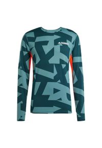 Adidas - Koszulka z długim rękawem Multi Synthetic Base Layer. Kolor: niebieski. Długość rękawa: długi rękaw. Technologia: ClimaCool (Adidas). Długość: długie. Sport: turystyka piesza