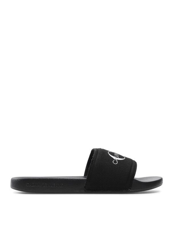 Calvin Klein Jeans Klapki Slide Monogram Co YM0YM00061 Czarny. Kolor: czarny. Materiał: materiał