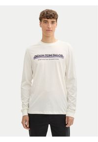 Tom Tailor Denim Longsleeve 1043888 Biały Regular Fit. Kolor: biały. Materiał: bawełna. Długość rękawa: długi rękaw #1
