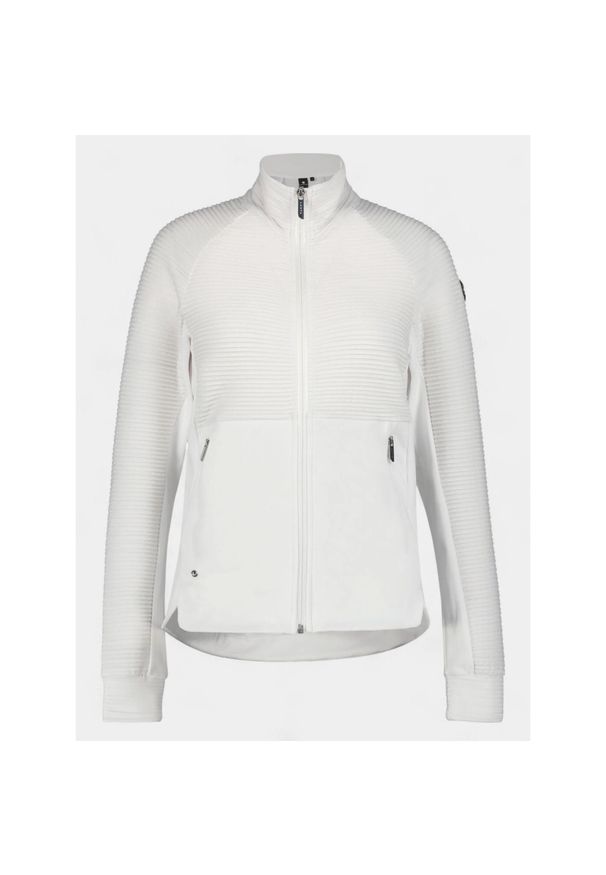 LUHTA - Sweter damski Luhta Hakali. Typ kołnierza: polo. Kolor: biały. Materiał: polar, materiał. Sport: turystyka piesza