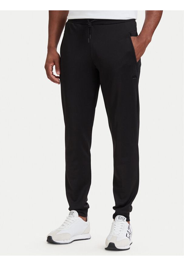 EA7 Emporio Armani Spodnie dresowe 7M002101 AF27716 UC001 Czarny Slim Fit. Kolor: czarny. Materiał: syntetyk