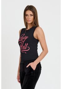 Juicy Couture - JUICY COUTURE Czarny damski top Juicy As Hell Tank, Rozmiar XS. Kolor: czarny #3