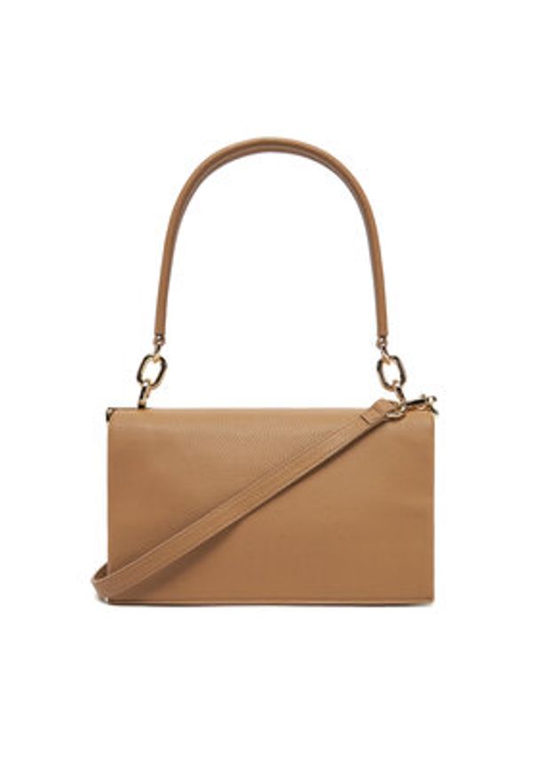 TOMMY HILFIGER - Tommy Hilfiger Torebka Th Her Med Crossover AW0AW17216 Brązowy. Kolor: brązowy. Materiał: skórzane