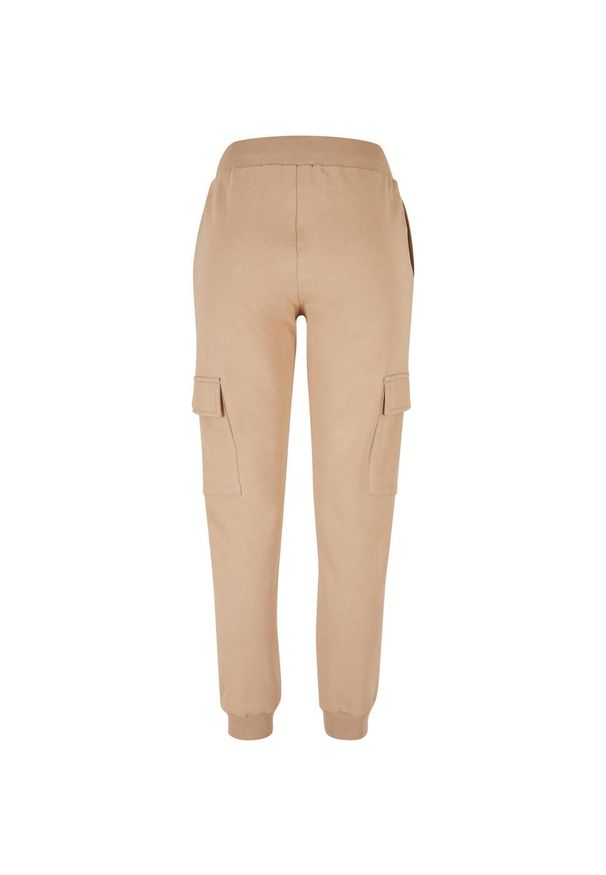 Damskie spodnie dresowe cargo Urban Classics GT. Kolor: beżowy. Materiał: dresówka. Długość: długie