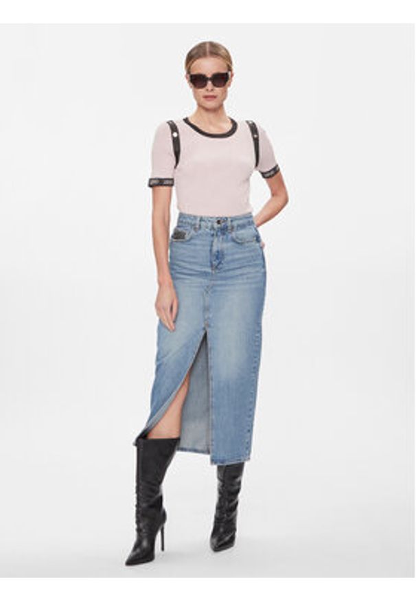 Liu Jo Sport Bluzka TA4041 MS014 Różowy Slim Fit. Kolor: różowy. Materiał: wiskoza. Styl: sportowy